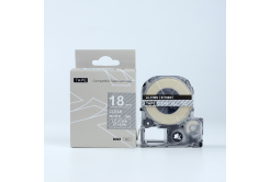 Epson LK-ST18SW, 18mm x 9m, text alb / fundal transparent, banda compatibila