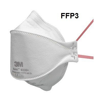3M 9330+ Aura™ Semimască filtruantă bez výdechového ventilku ( FFP3)