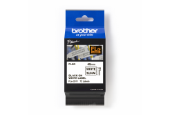 Brother FLE-2511 Pro Tape, 45mm x 10.5mm, text negru/fundal alb, 72buc., banda original