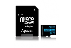 Apacer card de memorie Secure Digital Card V30, 128GB, micro SDXC, AP128GMCSX10U7-R, UHS-I U3 (Class 10) V30, cu adaptor