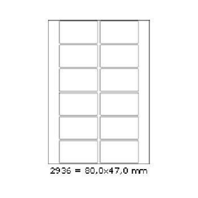 Etichete autoadezive 80 x 47 mm, 12 de etichete, A4, 100 coli