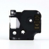 Banda compatibila Dymo 40924, 9mm x 7m, text auriu / fundal negru