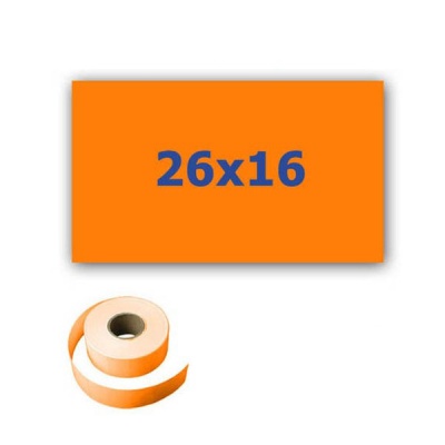 Etichete de pret pentru etichetarea clestilor, rectangulara, 26mm x 16mm, 700buc., semnal portocaliu
