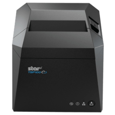 Star TSP143IV-UE SK 39473390 imprimanta de chitanțe, Linerless, CloudPRNT, 8 dots/mm (203 dpi), cutter, linerless, LTS, USB, Ethernet, kit, grey