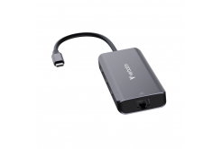 VERBATIM Stație de andocare USB-C, 6v1, RJ45, HDMI, USB-C PD, 3xUSB 3.0, gri