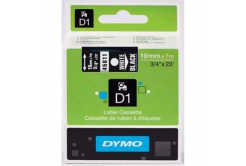 Dymo D1 45811, S0720910, 19mm x 7m, imprimare albă / fundal negru, bandă originală