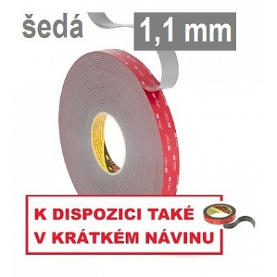 3M VHB™ GPH-110GF Bandă adezivă dublu-față cu lipire foarte puternică, grosime 1,1 mm 25 mm x 33 m