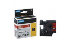Dymo 1805422, 19mm x 5,5m, text alb / fundal rosu, banda original