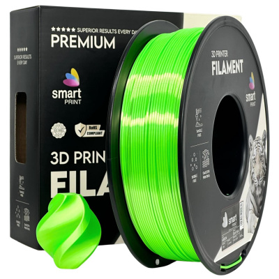 Smart Print FG-S94-E1, 3D filament, PLA Silk, 1,75mm, 1000g, Verde (Green)
