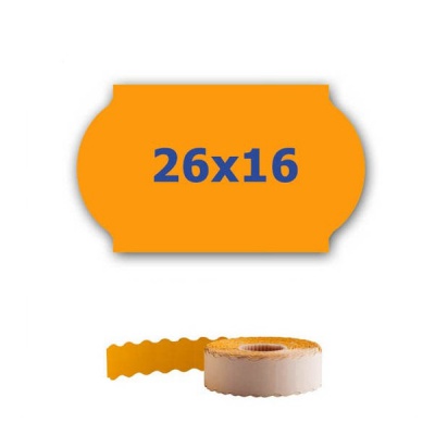 Etichete de pret pentru etichetarea clestilor, 26mm x 16mm, 700buc., semnal portocaliu