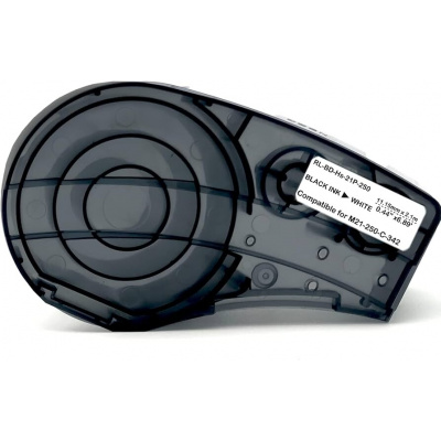 Brady M21-250-C-342-WT, 11,15 mm x 2,13 m, text negru / fundal alb, banda compatibila