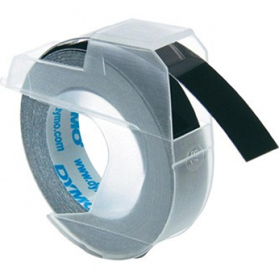 Dymo S0898130, 9mm x 3m, text alb/fundal negru, banda original