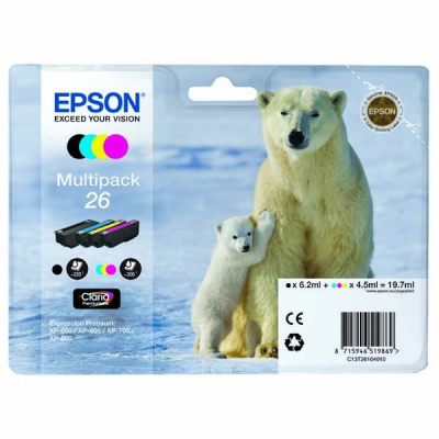 Epson 26 T2616 CMYK multipack cartus original