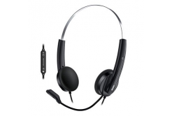 Căști Genius HS-220U AI cu microfon, cu fir, negre, 2.0, over-ear, USB