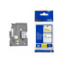 Banda compatibila Brother TZ-S211 / TZe-S211 6mm x 8m puternic adeziva, text negru / fundal alb