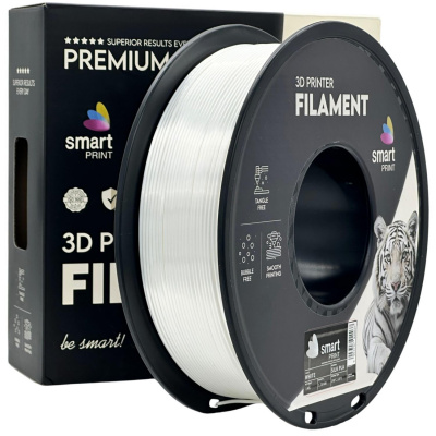 Smart Print FG-S89-E1, 3D filament, PLA Silk, 1,75mm, 1000g, Alb (White)