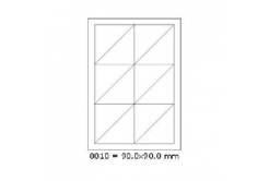 Etichete autoadezive 90 x 90 mm, 12 de etichete, A4, 100 coli