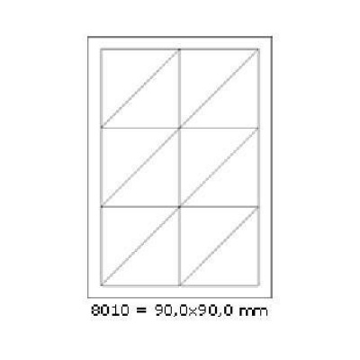 Etichete autoadezive 90 x 90 mm, 12 de etichete, A4, 100 coli
