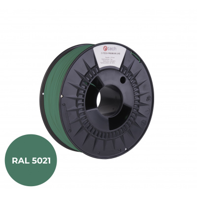 C-Tech 3DF-P-PETG1.75-5021 3D filament, PREMIUM LINE, PETG, RAL5021, 1,75mm, 1000g, Albastru apă (Aqua blue)