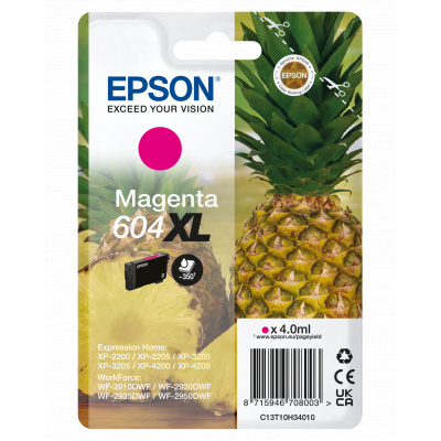Epson 604XL T10H340 C13T10H34010 purpuriu (cyan) cartus original