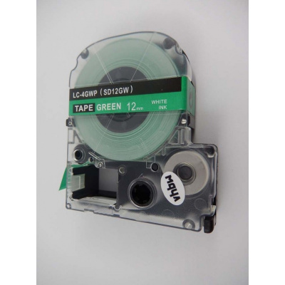 Epson LK-4GWV, SD12GW, 12mm x 9m, text alb / fundal verde, banda compatibila