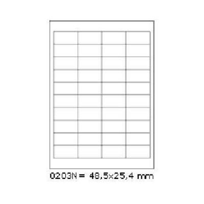 Etichete autoadezive 48,5 x 25,4 mm, 40 de etichete, A4, 100 coli