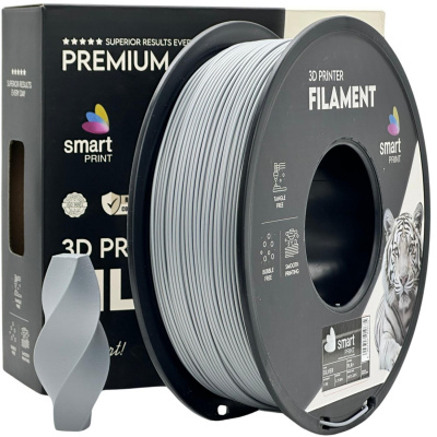 Smart Print FG-S49-E1, 3D filament, PLA+, 1,75mm, 1000g, Argintiu (Silver)