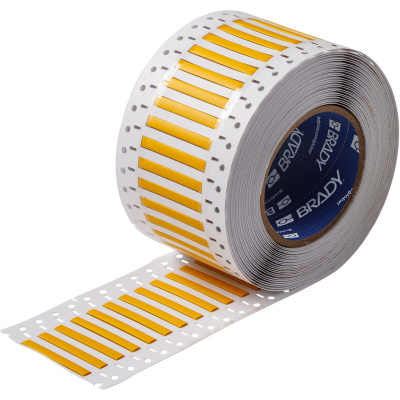 Brady LSZH-187-2-YL-2 / 141228, etichete, THT Low Smoke Halogen Free Permasleeve Wire Marking Sleeves, 25.40 mm x 8.50 mm