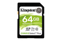 Kingston card de memorie Canvas Select Plus, 64GB, SDXC, SDC2/64GB, UHS-I U3 (Class 10), A1