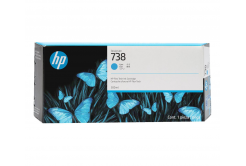 HP 738 676M6A azuriu (cyan) cartus original